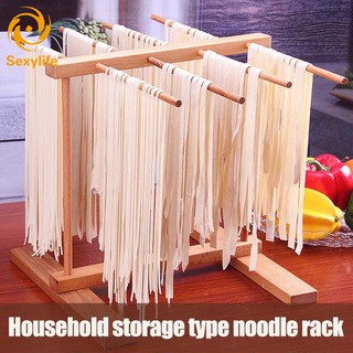 SL Collapsible Wooden Pasta Drying Rack Beechwood Spaghetti Drying Stand
