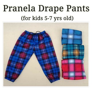 Assorted Pranela Drape Pants for Kids 5-7 Years Old (Large)