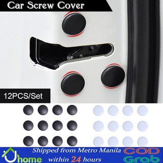 【SOYACAR】12Pcs Universal Car Door Screw Cover Protector Cover Anti-Rust Cap Trim Stickers Trim