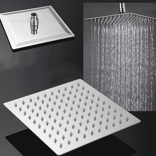 8'' Stainless Steel Square Rain Shower Head Rainfall Bathroom Top Sprayer Tool (4)