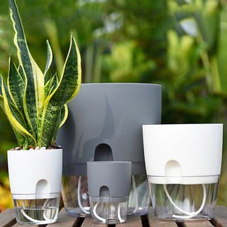 LLPH Transparent plastic flower pot, pots for plants self watering planter, plant pot LLR