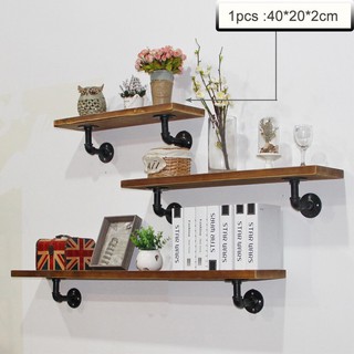 Wall Shelf,multifunction wall metal décor wall pipe rack wall display shelves rustic moderm wood Re