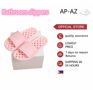 APAZ Unisex waterproof non-slip Bathroom slippers hollow leak lovers indoor sandals summer