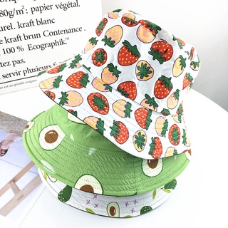 EXPEN Two Side Dog Fruit Print Avocado Strawberry Sun Hats (3)
