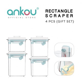 Ankou Air Tight Milk Powder Container Gift Set - Rectangle Scraper (4 Pieces)