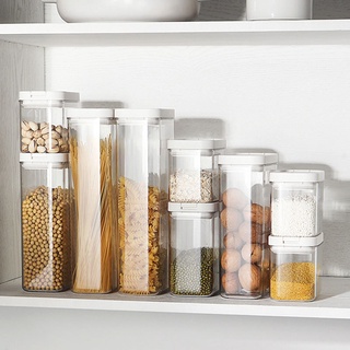 Food Sealed Cans Kitchen Cereals Storage Tank Snack Nuts Storage Box Refrigerator Crisper Plastic Jar