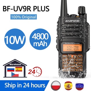 Baofeng UV-9R Plus 10W IP68 Waterproof Dual Band 136-174/400-520MHz Ham Radio BF-UV9R Walkie Talkie