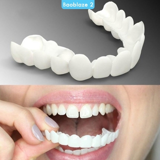 [BAOBLAZE2] Snap Lower False Teeth Dental Veneers Dentures Tooth Cover White