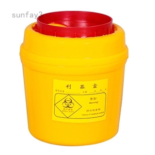 Sunfay Sharps Containers Needle Destruction Collect Box Mini Garbage Trash Bin Beautiful