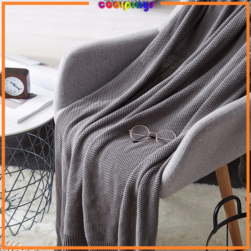 Coolplays Textured Knit Blanket Throw, Soft Decorative Knitted Blanket For Sofa And Couch 85*140cm