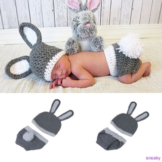 Newborn Cartoon Animal Photo Costume Infant Boy Girl Photography Props Crochet Knit Hat Outfits sneaky