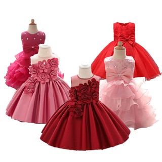 [NNJXD]Baby Girl Birthday Dress Lace Princess Wedding Party Gown