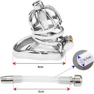 YOTEFUN Penis Cage Chastity Belt for Men Penis Anti-Fall Chastity Device with Urethral Catheter Sta (3)
