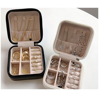 【Love2Self】P028 European Portable Ring Lipstick Earrings Storage Box Travel Mini Velvet Jewelry Box (9)
