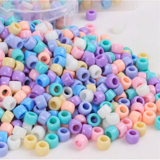 50pcs 6*8mm Candy Color Large Hole Acrylic Kids DIY Jewelry Making Necklace Bracelets Beads Children Handmade Crafts