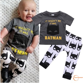 PAA-Hot Batman Newborn Baby Boys Short Sleeve T-shirt Tops