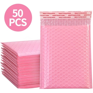 50Pcs Waterproof Bubble Mailers Padded Envelopes Lined Poly Mailer Self Seal Pink