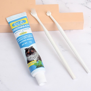 Pet Toothbrush Toothpaste Kit Dog Brush Addition Bad Breath Tartar Teeth Care Dog Cat Cleaning Mouth