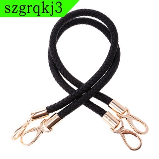[high quality] 2pcs Gold/Black Shoulder Bag Replacements Handle Braided Rope Handbag Strap