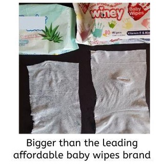 ✙BATH⊕✤Best Selling Winey Baby Wipes, Thicker, Aloe Vera and Vitamin E Infused, 150mmx200mm, in J&T