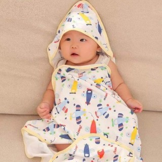 Baby Corp Newborn Receiving Blanket with Hooded Towel