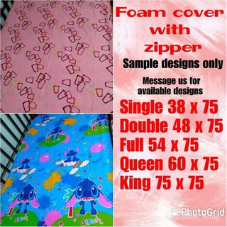 4" inches thick bed/foam cover with zipper