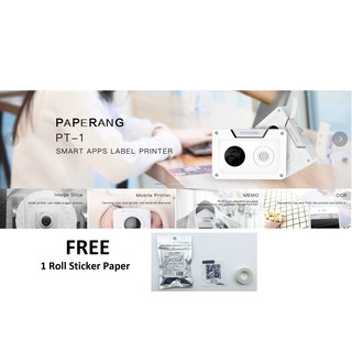 Paperang Thermal PT1 Sticker Label Printer Free 1 Roll White BQ1 (1)