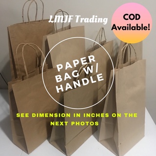 Brown Paper Bag with Twist Handle (Regular / Thick / Winebag Available)
