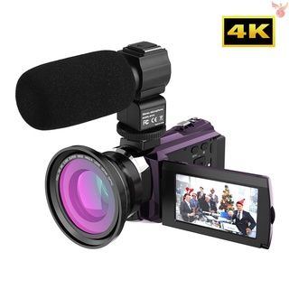 Andoer 4K 1080P 48MP WiFi Digital Video Camera Camcorder Recorder with 2pcs Rechargeable Batteries +