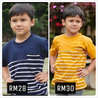 ♀STRIPES TSHIRT FOR KIDS, 5 to 9 Y.O ASSORTED PRINTS
