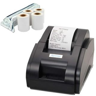 Xprinter USB Interface JP58H Thermal Receipt (Black) with 57mmx50mm Thermal Paper (1)