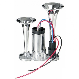 Reliable Trumpet 600DB 12V Dual Speakers Chromed Metal Dual Trumpet Electric Horn for Car Accessorie