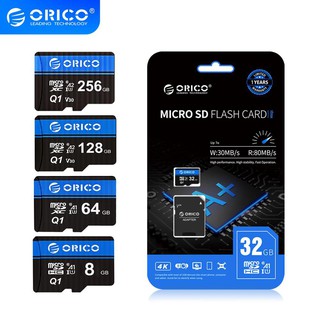 ORICO Micro SD Card Memory Card 256GB 128GB 64GB 32GB 80MB/S mini TF car Micro sd card Class10 flash
