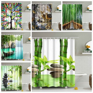 Winners shop:Bamboo Waterproof Shower Curtains Bathroom Creative Polyester Bath (1)