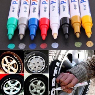12 Colors Car Tire Rubber Tread Permanent Paint Marker Pen Waterproof White Car Tyre Tread Environmental Tire Painting accessories