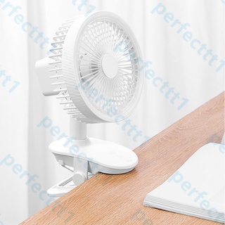 Desk Fan 2400mAh Rechargeable Fan Desk Clip Fan Electric Fan USB Portable Electric Fan with Light (4)
