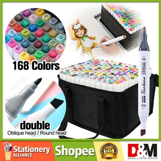 Touchfive 84 168 Colors Art Markers Set / Drawing Brush Pen / whiteboard markers for Design Supplies (1)