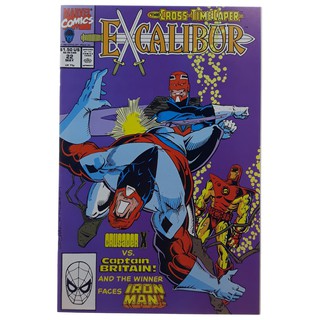 Excalibur 22 Marvel Comic Book Printed 1990 Story by Chris Claremont. Art and cover by Chris Wozniak