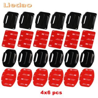 24PCS For Gopro Hero Adhesive Mounts 3M Curved Flat Mounts Sticky Pads For DJI OSMO SJ400 H9