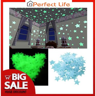 Perfect Life Glow In The Dark Star Sticker Decal Wall Sticker（100pcs）