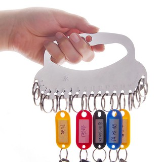 Stainless Steel Silver Keys Holder Organizer With Key Rings