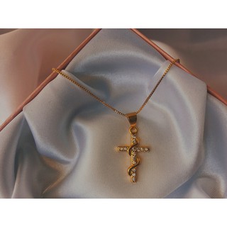 cross collection rosegold plated necklace with free box