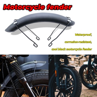 1.Pinph Universal Motorcycle Retro Front Fender Rear Fender Black Retro Motorcycle Front Fender Harl