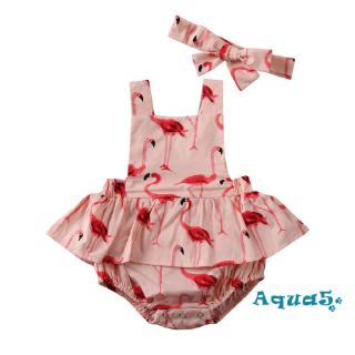 ✿ℛSummer Baby Girl Clothes Print Romper Cotton Jumpsuit Bodysuit Outfit