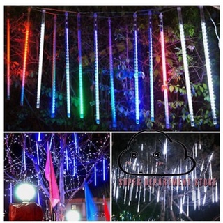 【Spot goods】✙【TM7】TTR-30cm/50cm LED Lights Meteor Shower Rain 8Tube Xmas Tree