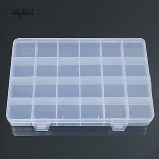 LILY 24 Compartments Box Jewelry Bead Storage Craft Organizer