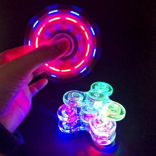 LED Luminous Fidget Spinner Changeable Hand Spinner Adult Glowing Stress Relief Toys For Kids
