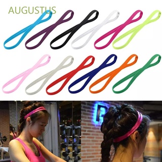 AUGUSTUS 5Pcs Hair Bands Women Yoga Sweatband Elastic Rubber Hair Accessories Non-slip Candy Color Running Football Sports Headband/Multicolor