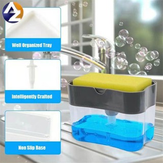 Soap Dispenser Kitchen Manual Press Liquid Soap Pump Dispenser Washing Sponge Dish Wash Dispenser