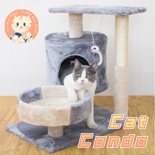Large Cat Condo Tower House Cat Tree Bed Climbing Scratchers Board Sisal Cat Scraching Post Stand
